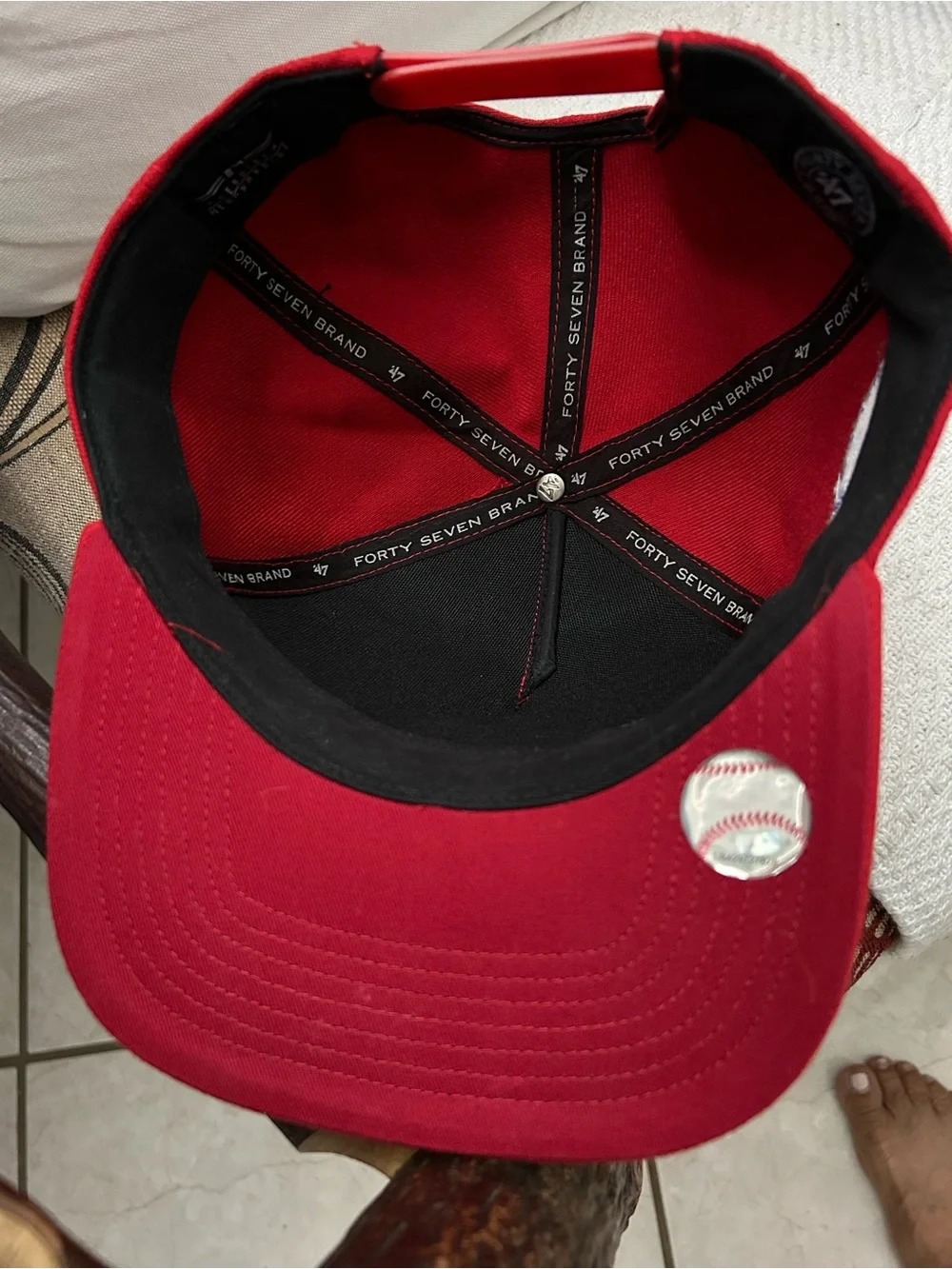 47 Kids Red New York Yankees Hat with White Logo